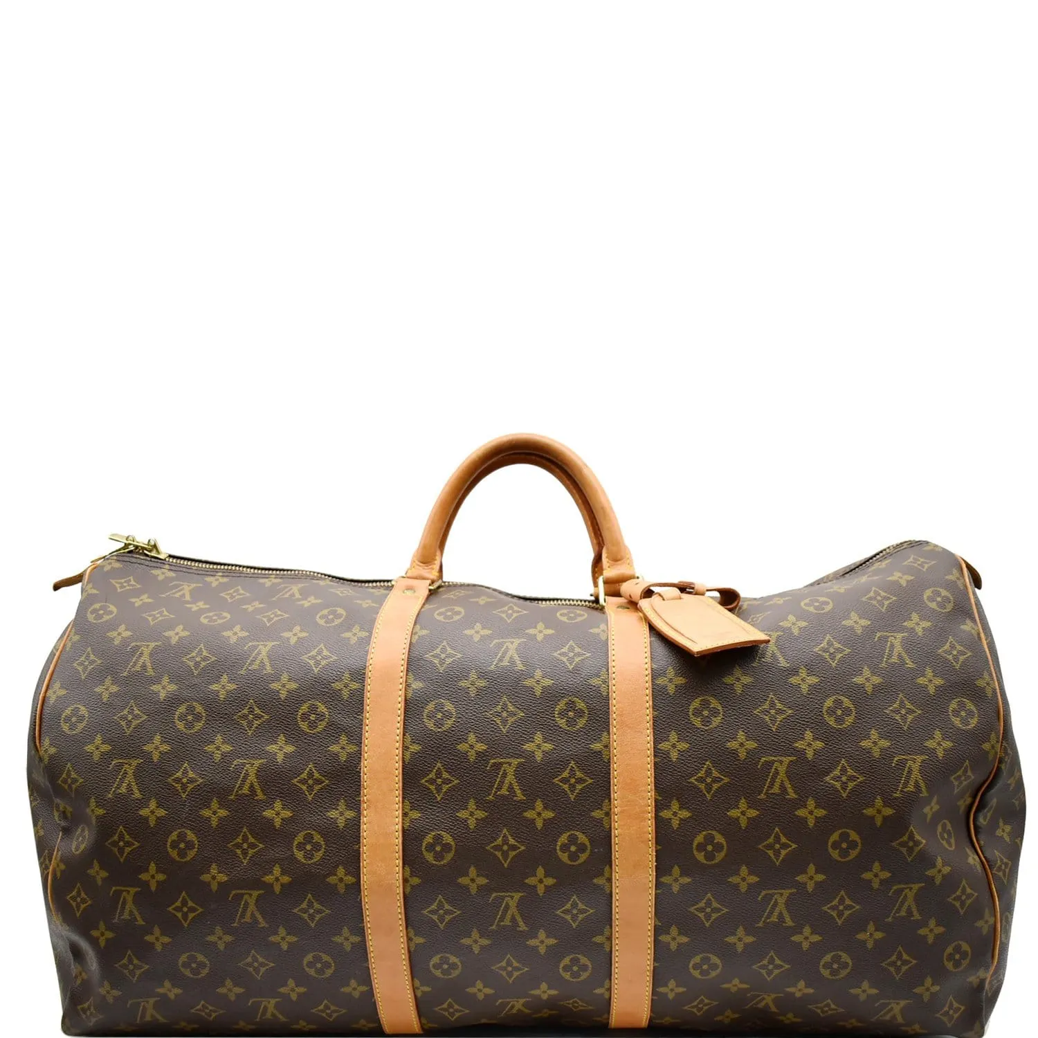 LOUIS VUITTON Keepall 60 Monogram Canvas Travel Bag Brown