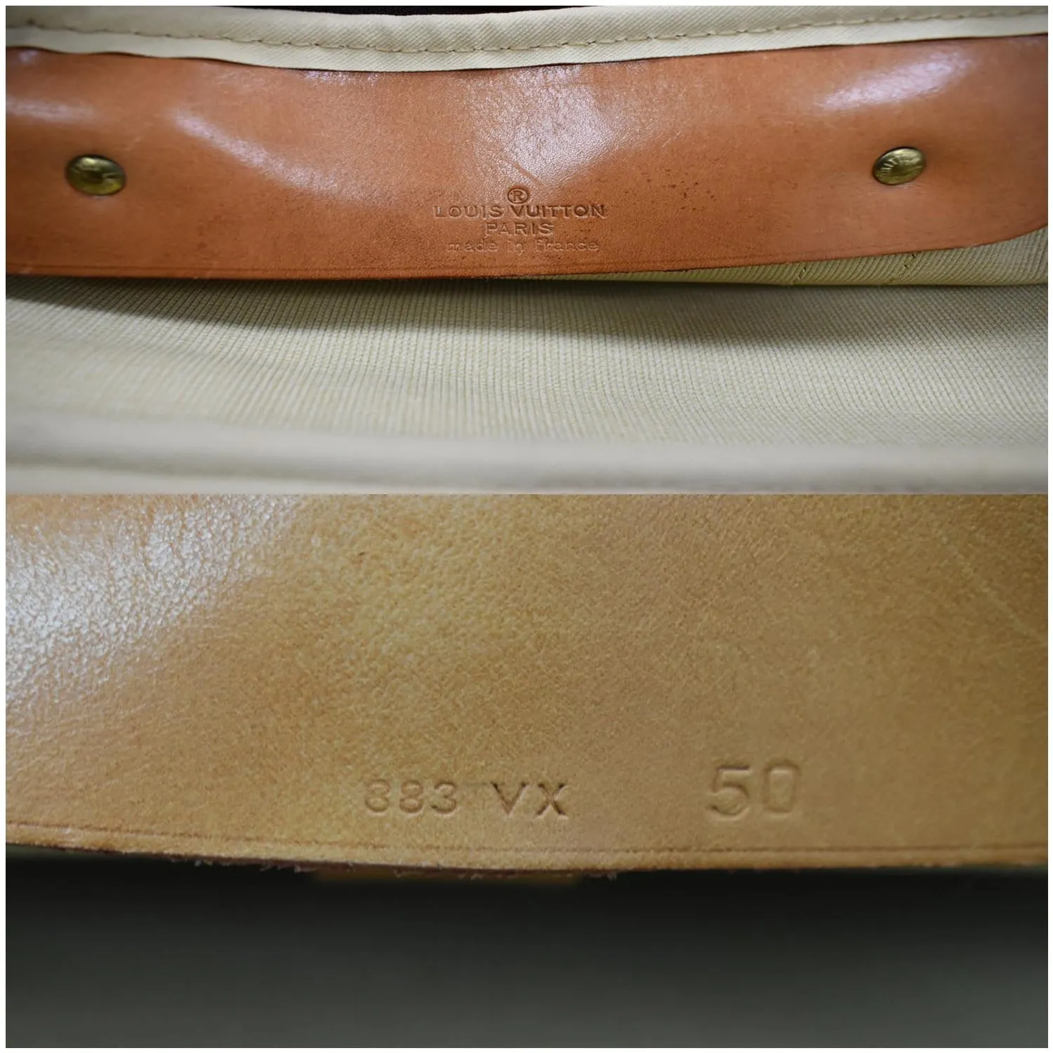 LOUIS VUITTON Sirius 50 Vintage Monogram Canvas Suitcase Travel Bag Brown