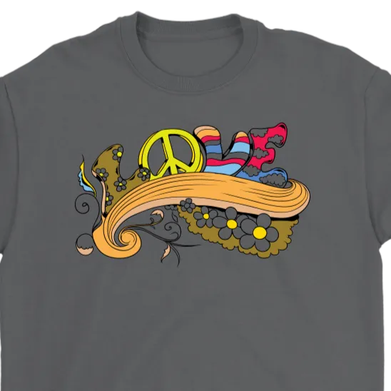 Love T-shirt, Gift of Love, Psychedelic Love Shirt, Gift for Hippie