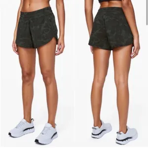 Lululemon Tracker Short V 4” Incognito Camo Multi Gator Green Size 10