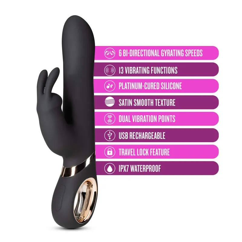Lush Victoria Rabbit Vibrator - Black