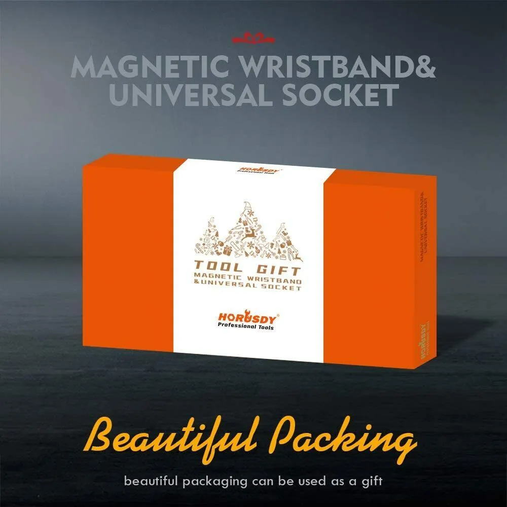Magnetic Wristband & Universal Socket Grip Tool Set - 7-19mm - Handyman's Essential