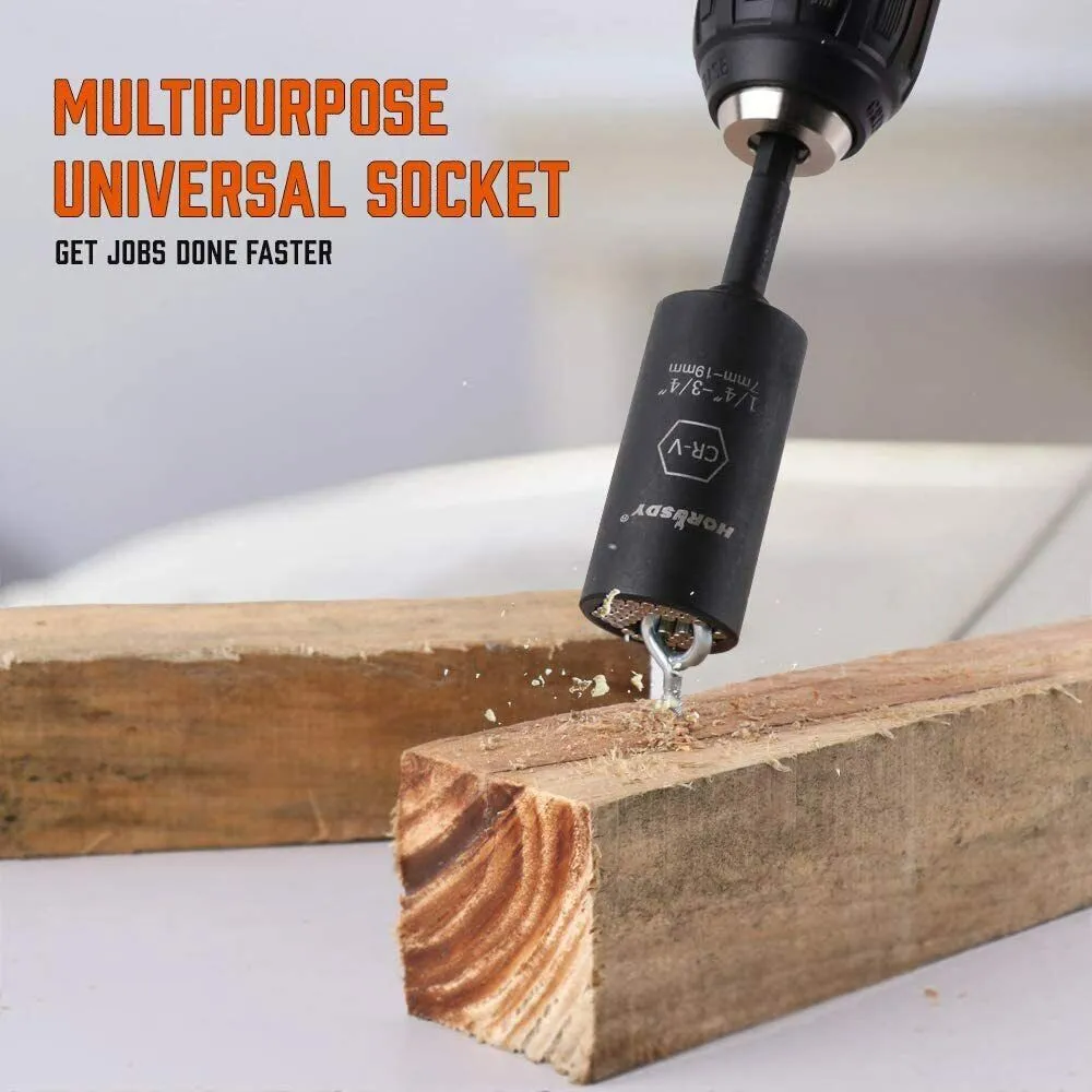 Magnetic Wristband & Universal Socket Grip Tool Set - 7-19mm - Handyman's Essential