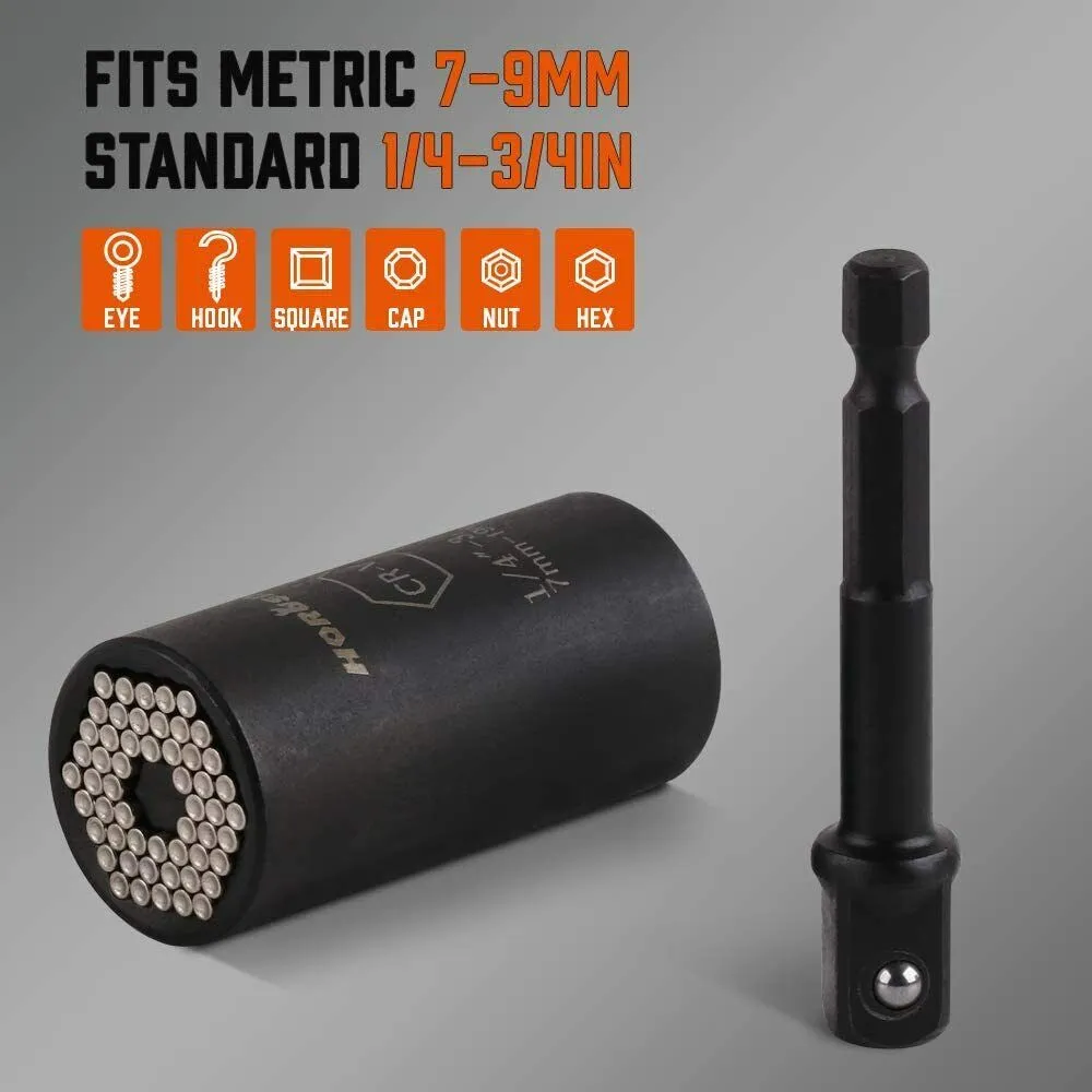 Magnetic Wristband & Universal Socket Grip Tool Set - 7-19mm - Handyman's Essential