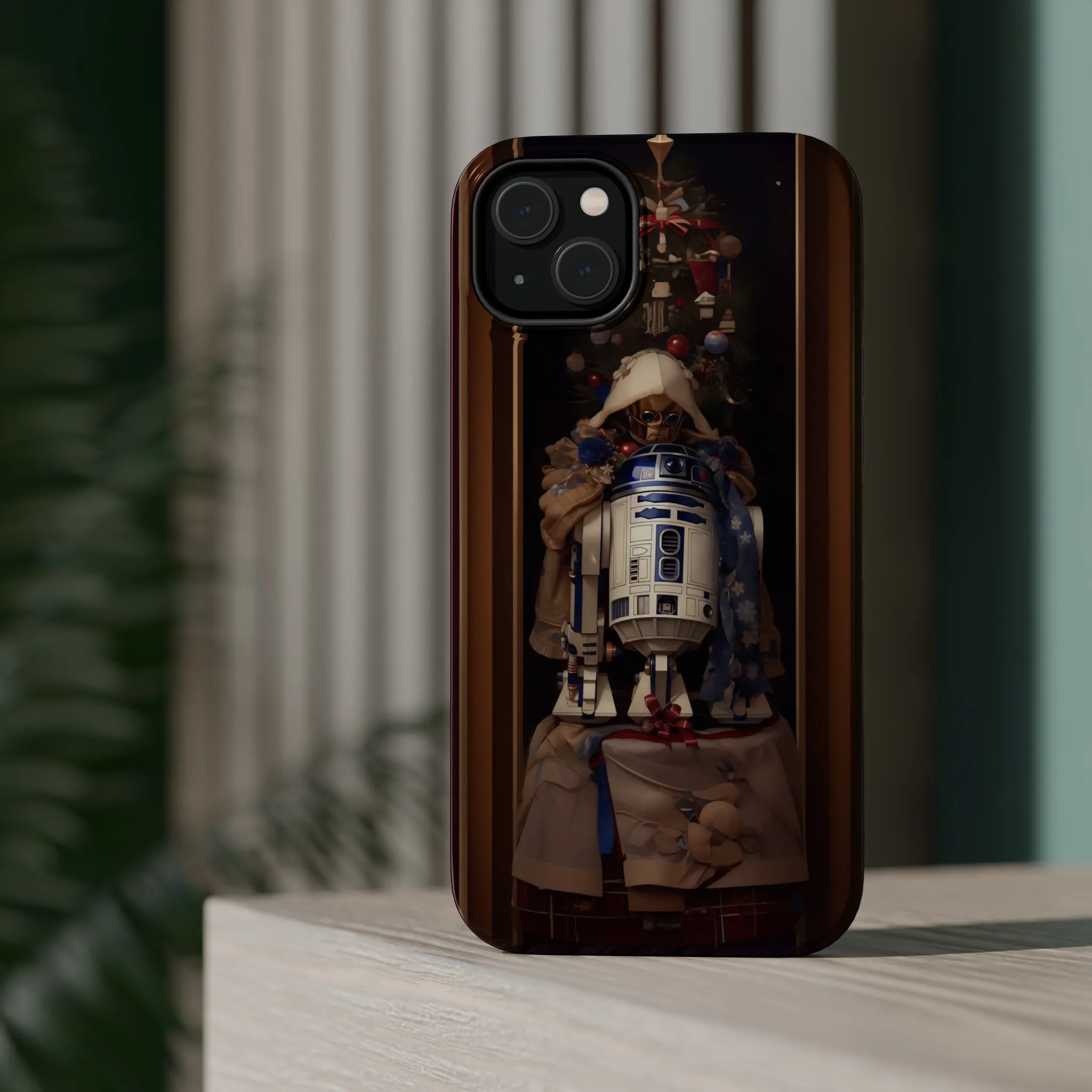 MagSafe Tough iPhone Case - R2D2 Norman Rockwell Christmas Card