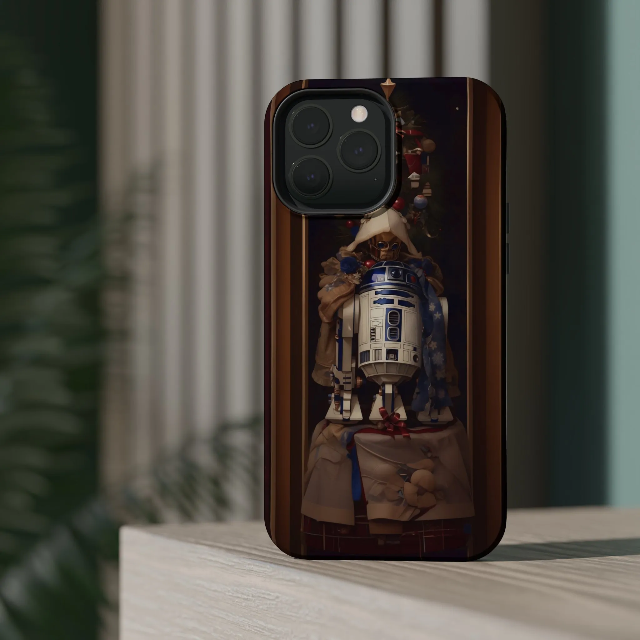 MagSafe Tough iPhone Case - R2D2 Norman Rockwell Christmas Card