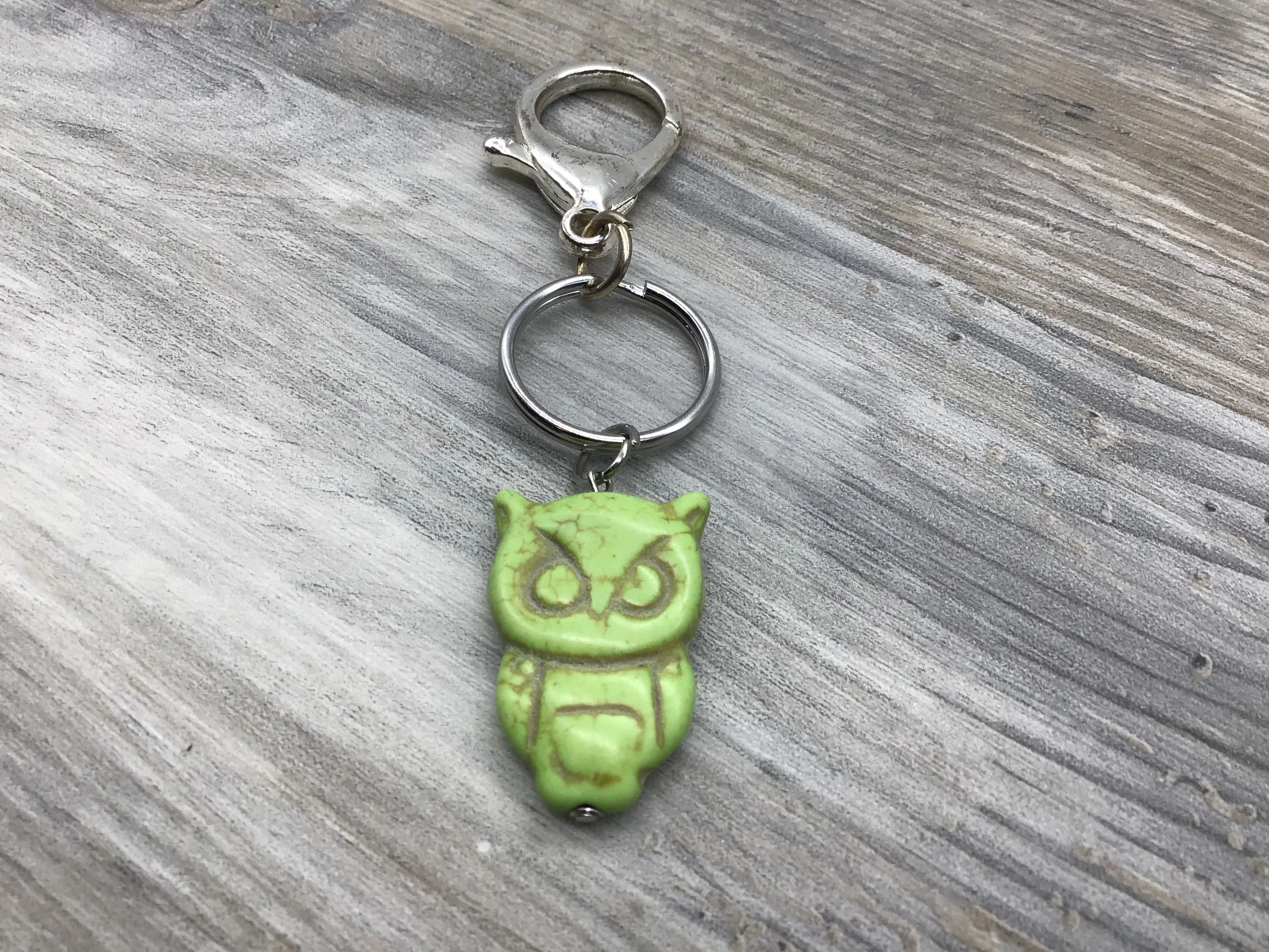 Marble Owl Keychain