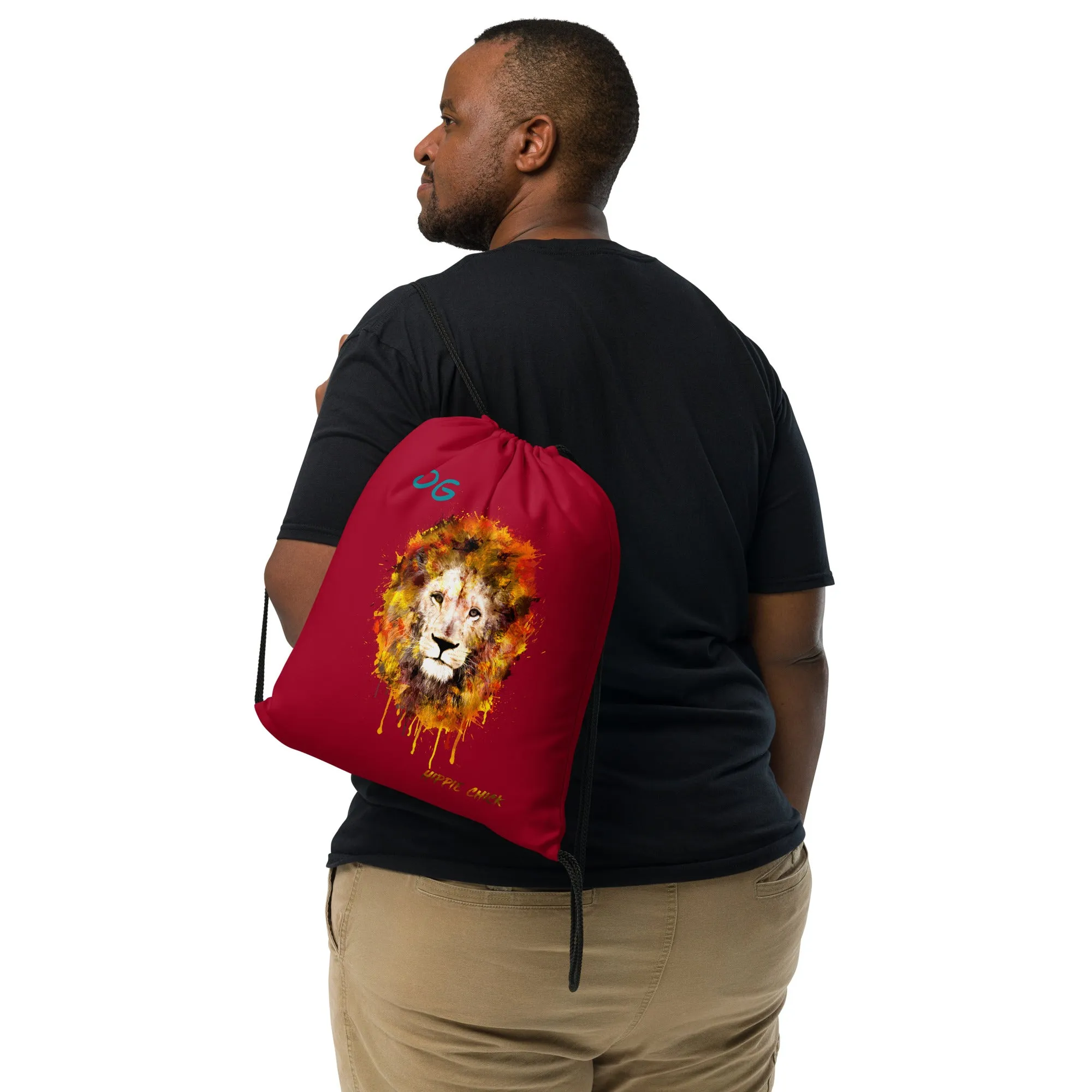 Maroon Drawstring Bag