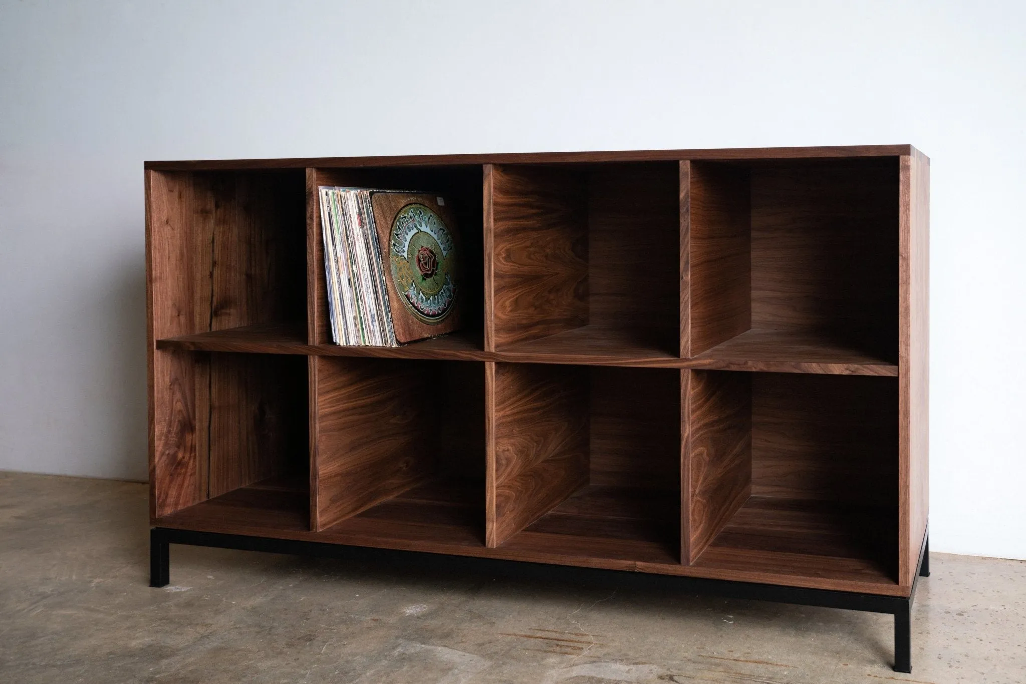 Max Credenza | Solid Wood Vinyl Record Storage Cabinet