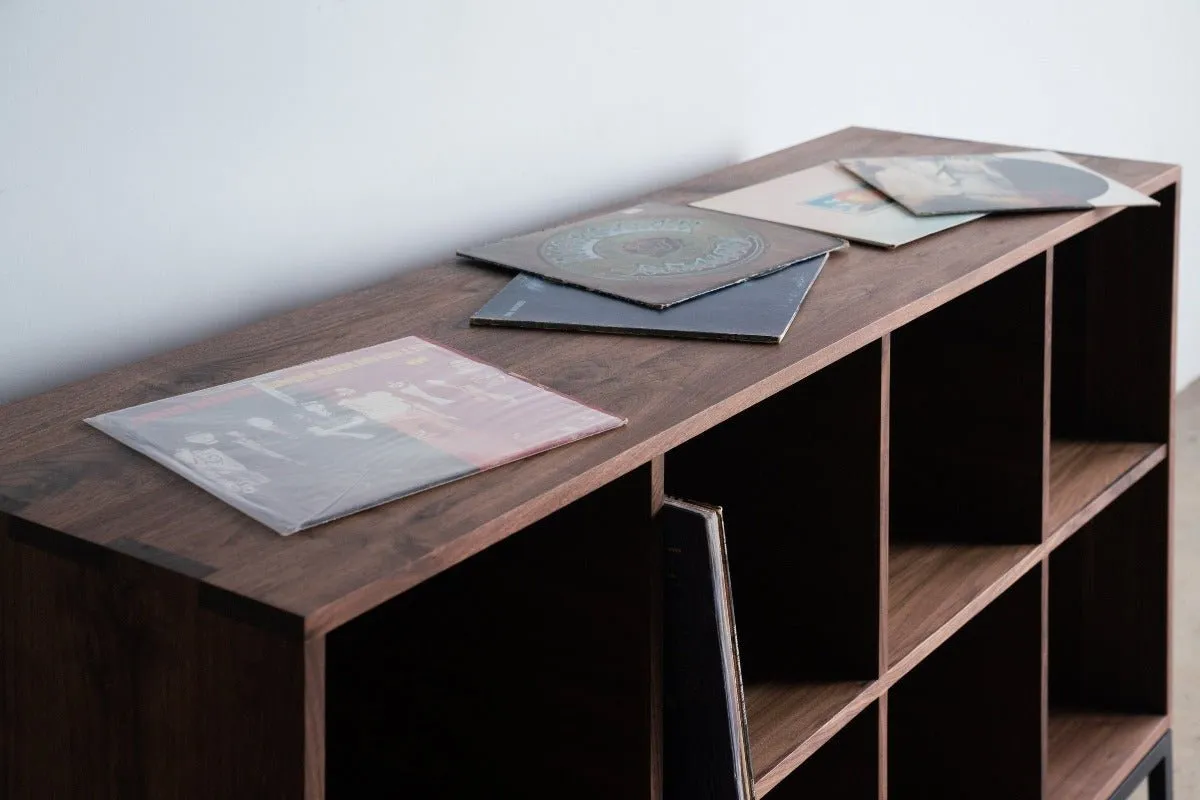 Max Credenza | Solid Wood Vinyl Record Storage Cabinet