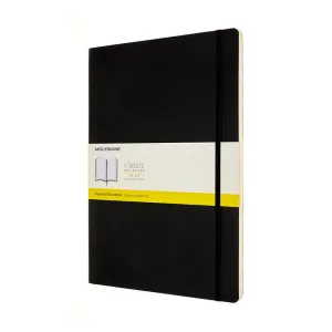 MOLESKINE - CLASSIC SOFT COVER NOTEBOOK - GRID - EXTRA LARGE - BLACK