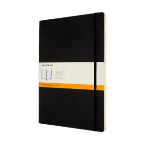 MOLESKINE - CLASSIC SOFT COVER NOTEBOOK - RULED - EXTRA LARGE - BLACK
