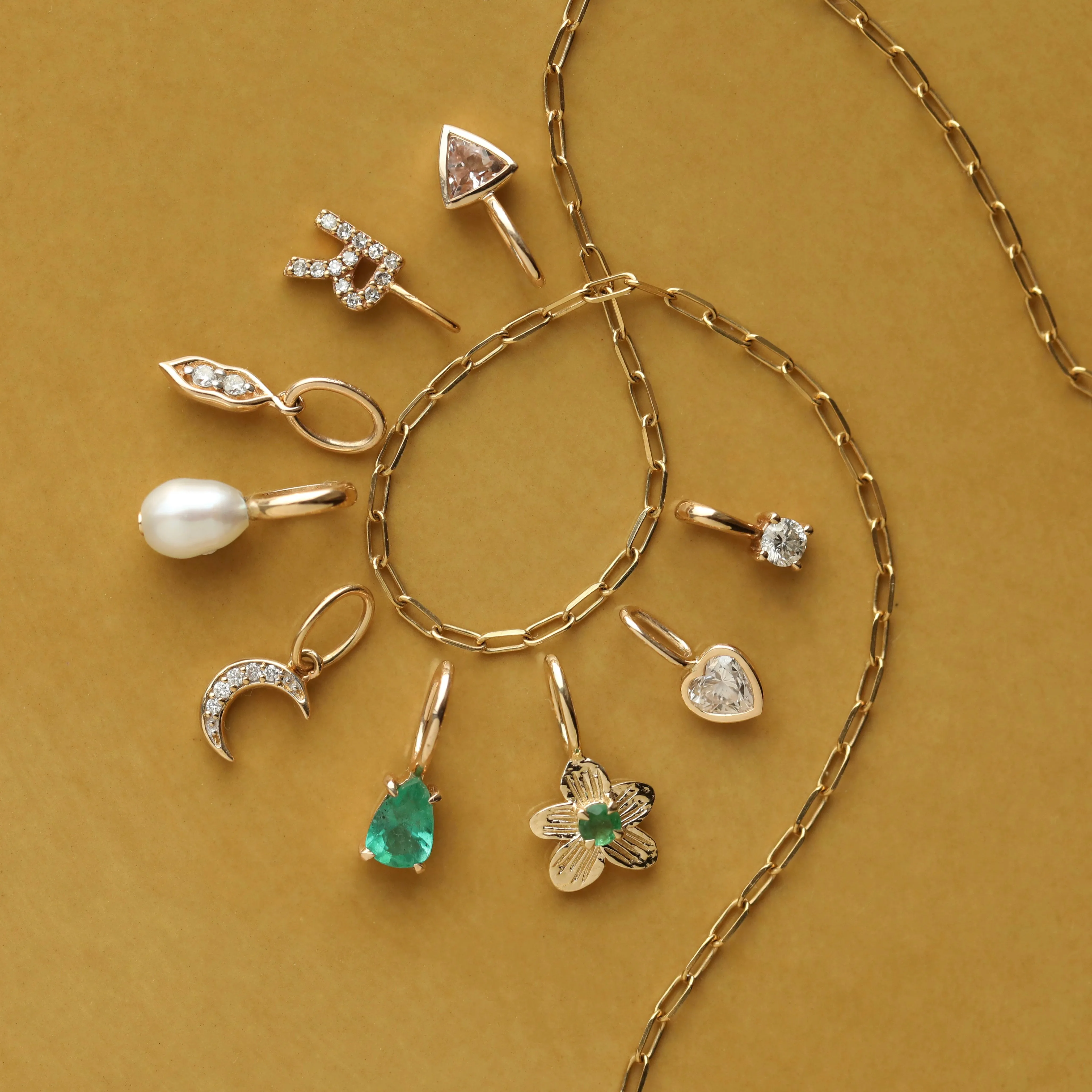 Morganite Trillion Charm