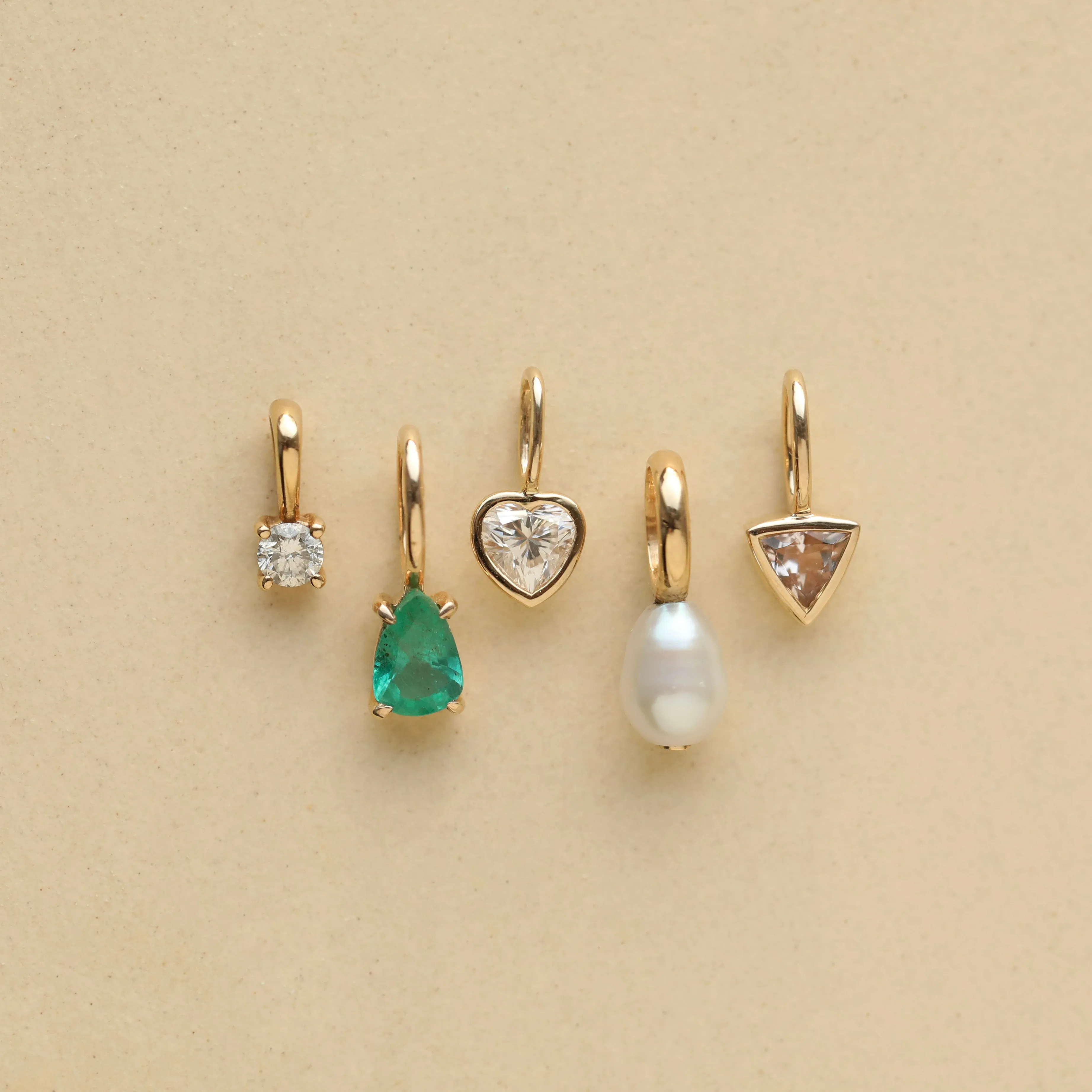 Morganite Trillion Charm