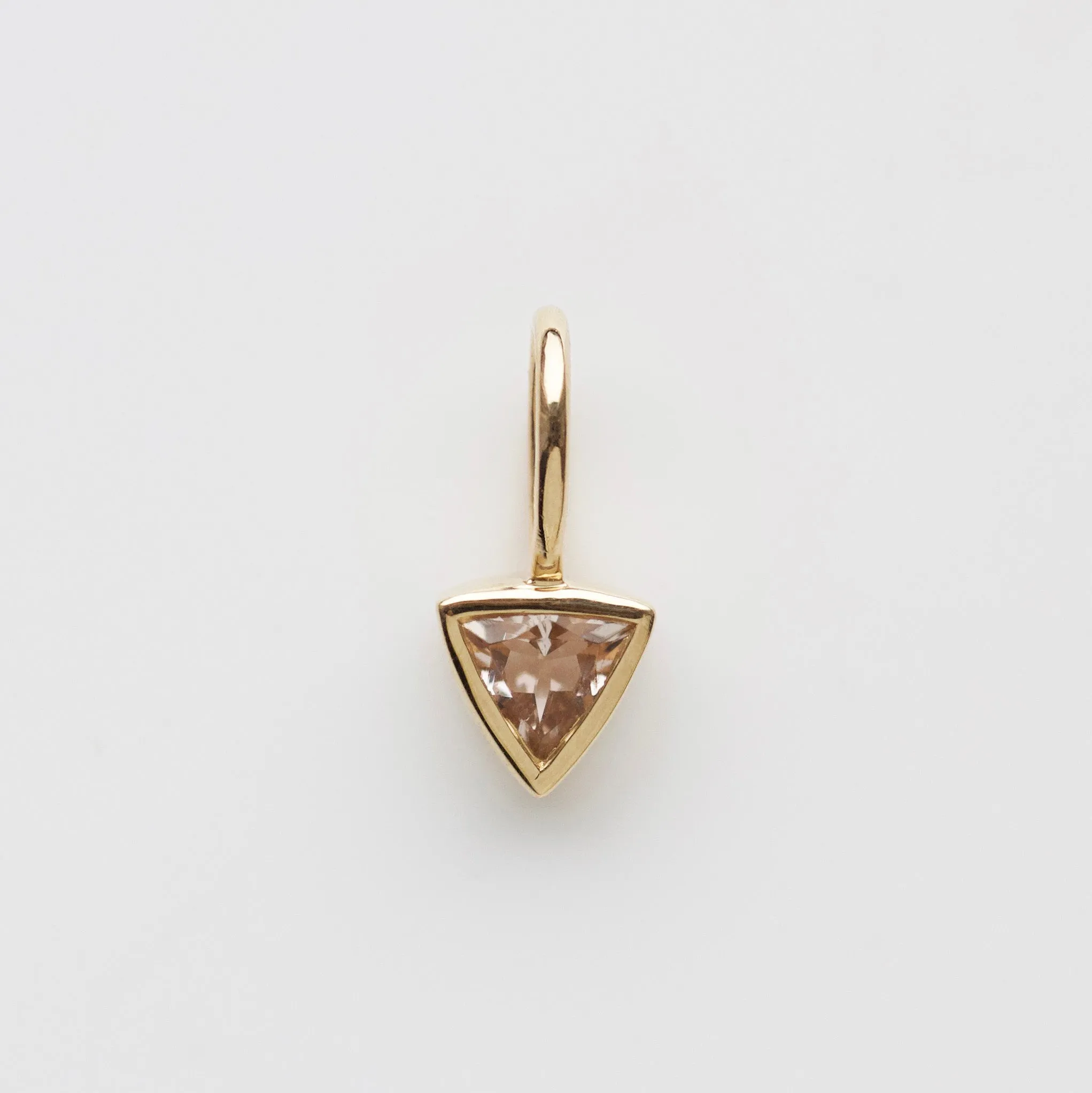 Morganite Trillion Charm