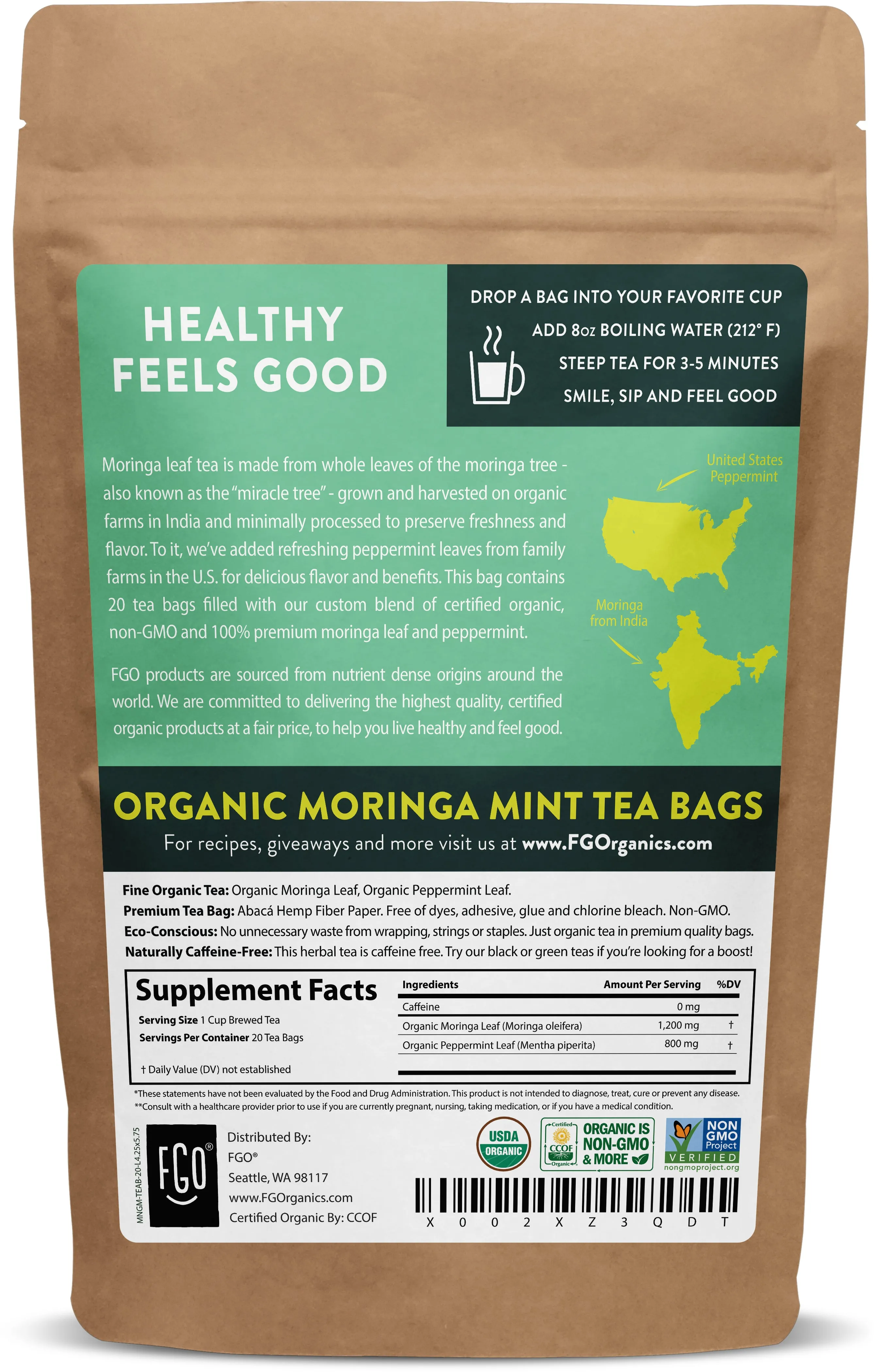 Moringa Mint Tea Bags