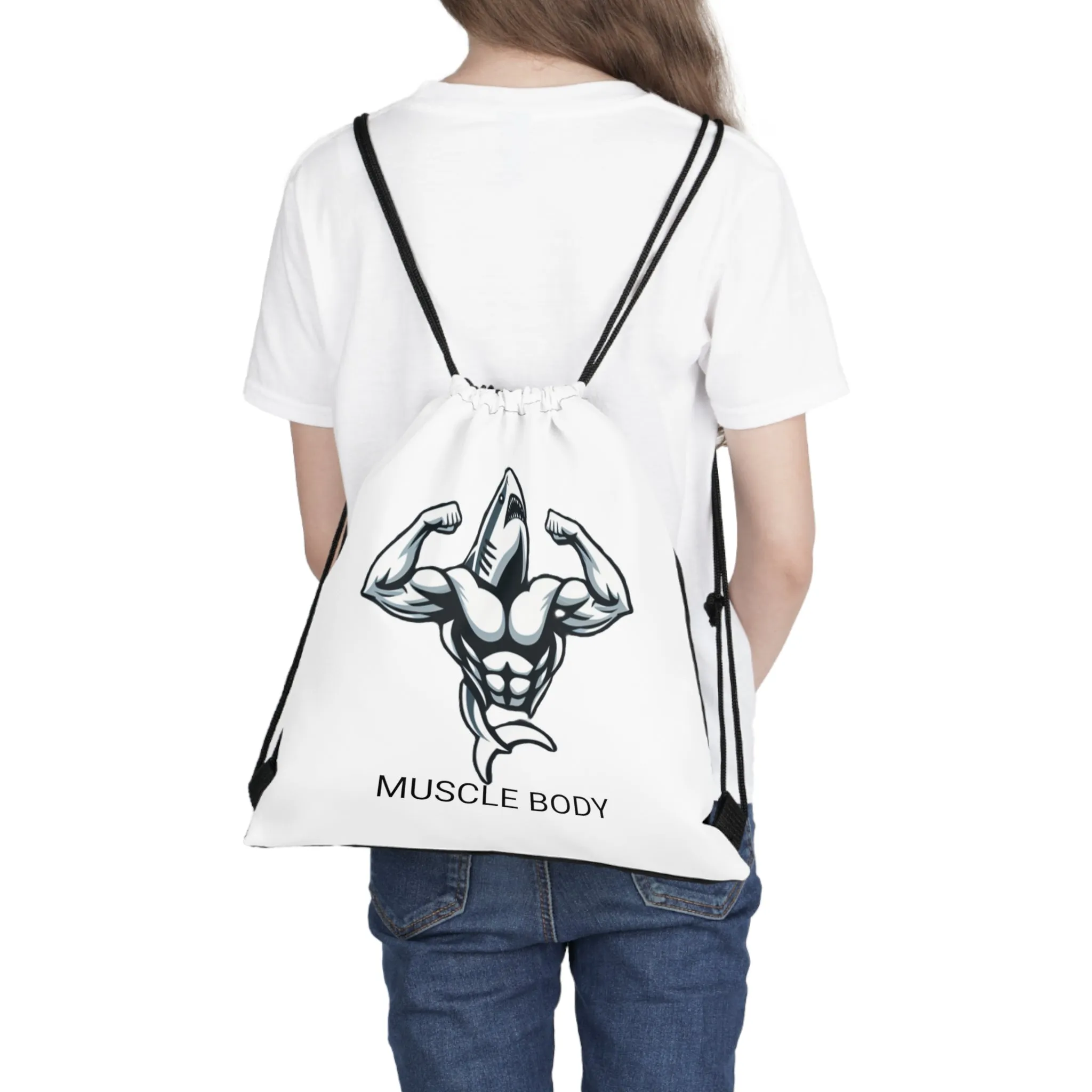 Muscle Body Towel Drawstring Bag