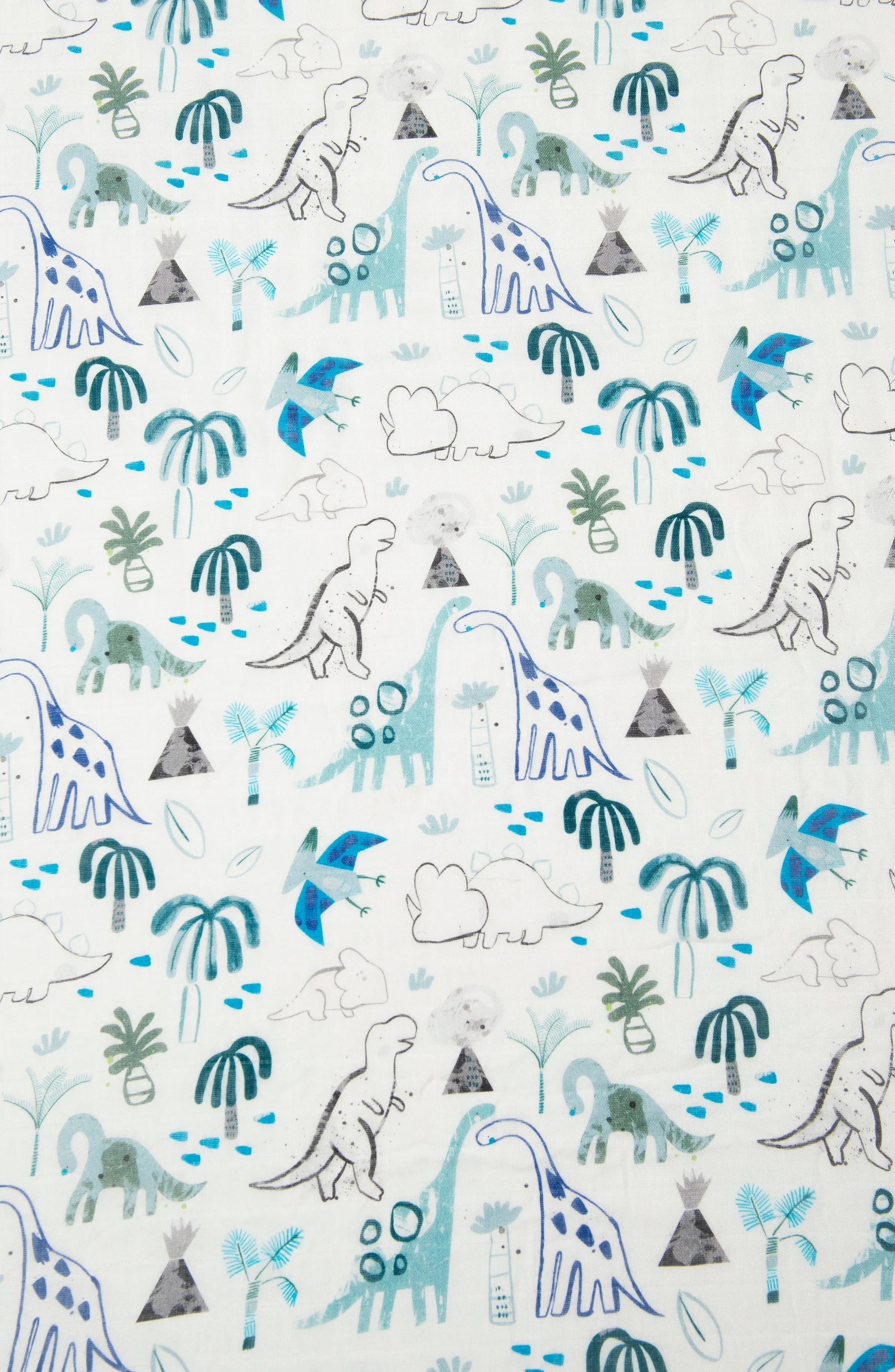 Muslin Fitted Crib Sheet - Dinosaurs