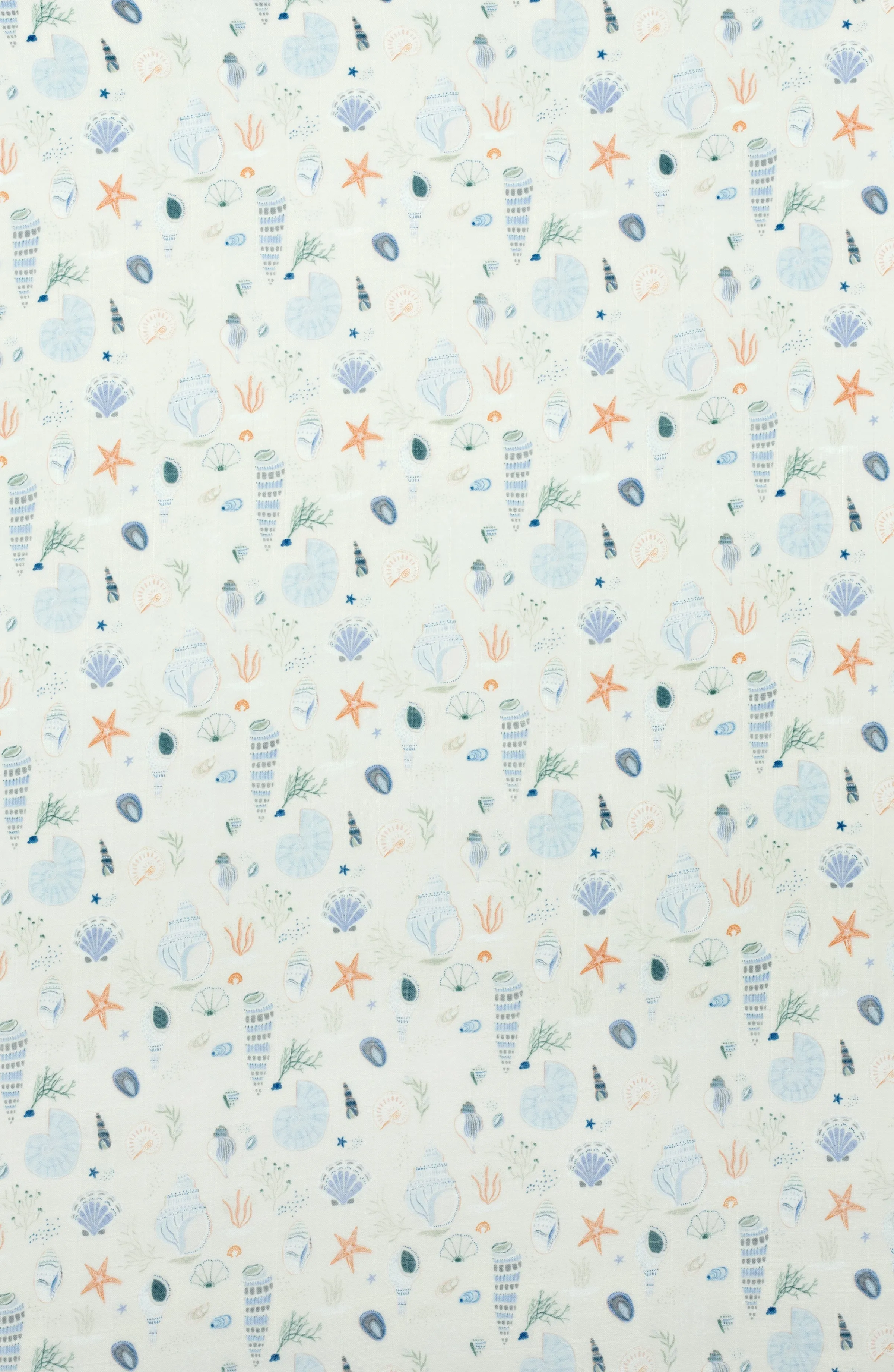 Muslin Fitted Crib Sheet - Seashells