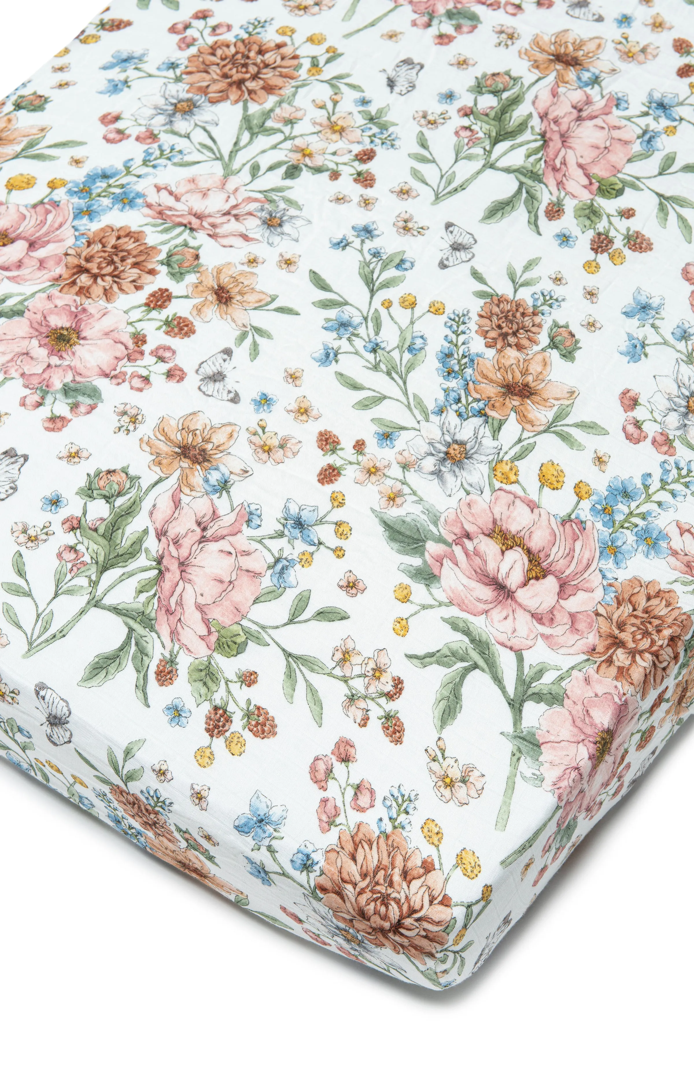 Muslin Fitted Crib Sheet - Secret Garden