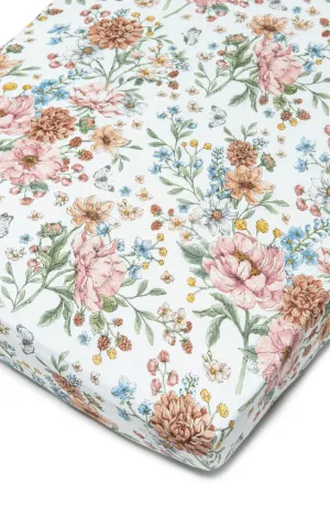 Muslin Fitted Crib Sheet - Secret Garden
