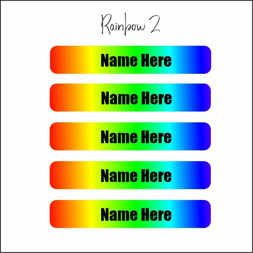 Name Label Waterproof Stickers - qty 48 - Medium 52mmx20mm