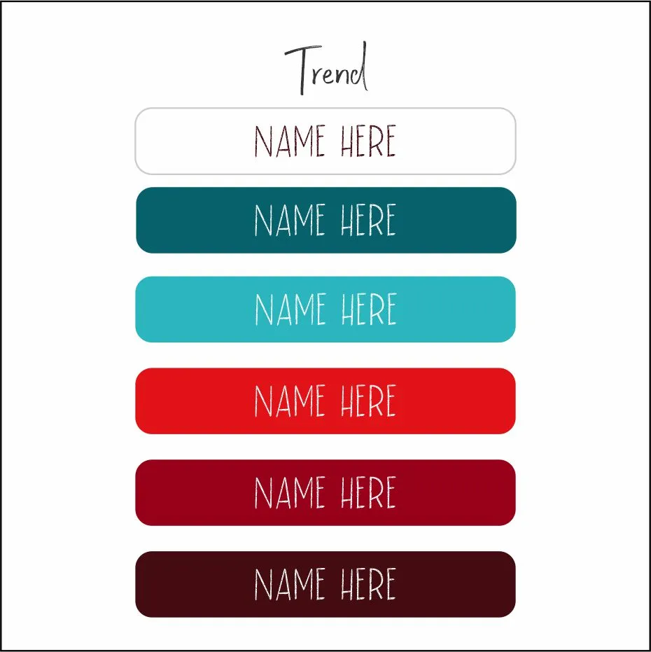 Name Label Waterproof Stickers - qty 48 - Medium 52mmx20mm