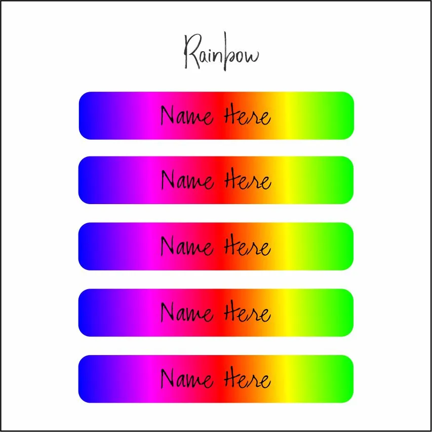 Name Label Waterproof Stickers - qty 48 - Medium 52mmx20mm