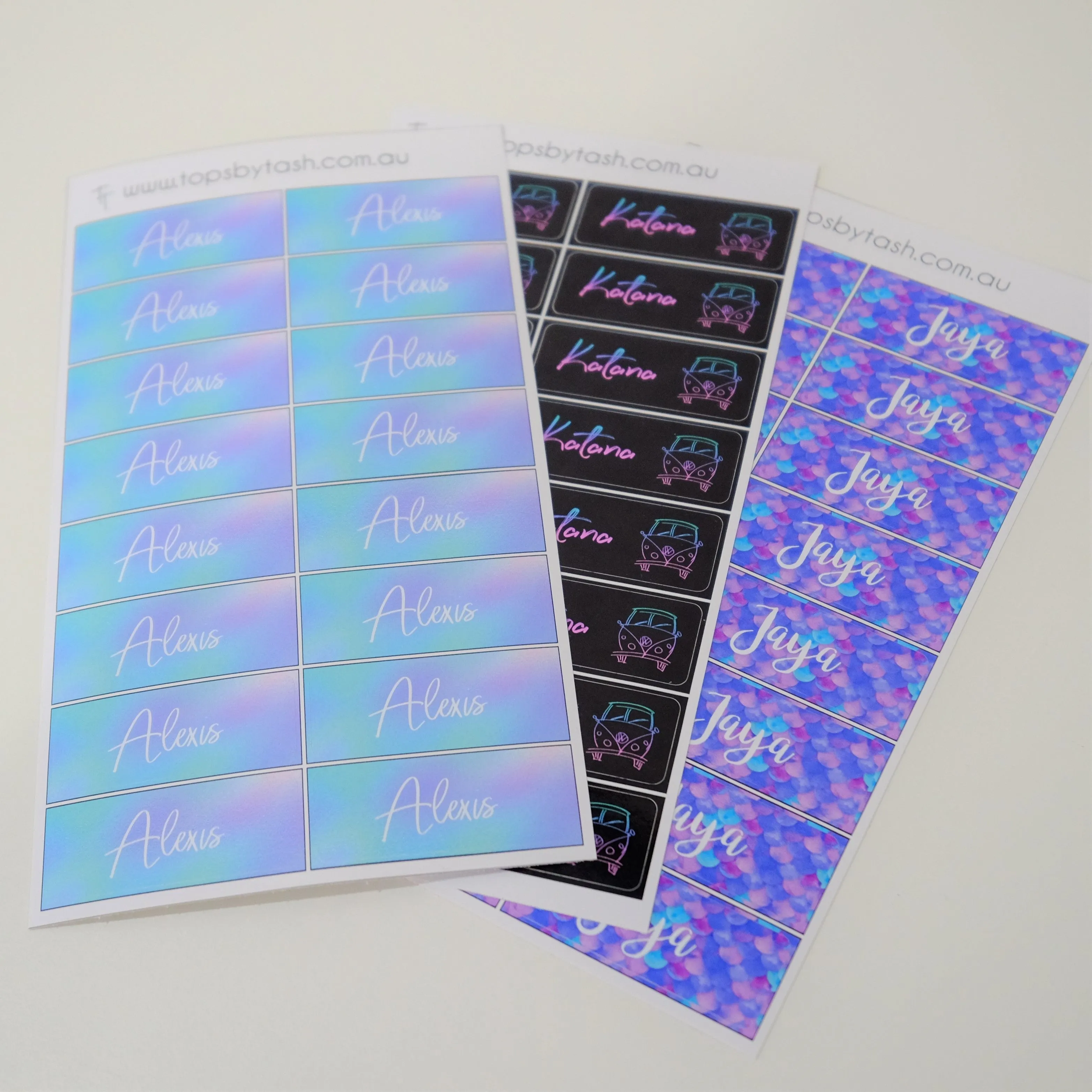 Name Label Waterproof Stickers - qty 48 - Medium 52mmx20mm