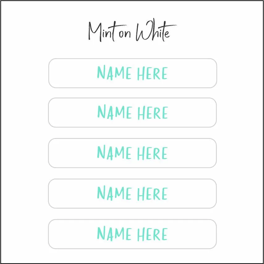 Name Label Waterproof Stickers - qty 48 - Medium 52mmx20mm