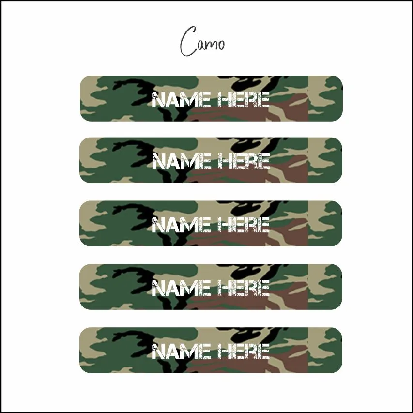 Name Label Waterproof Stickers - qty 48 - Medium 52mmx20mm