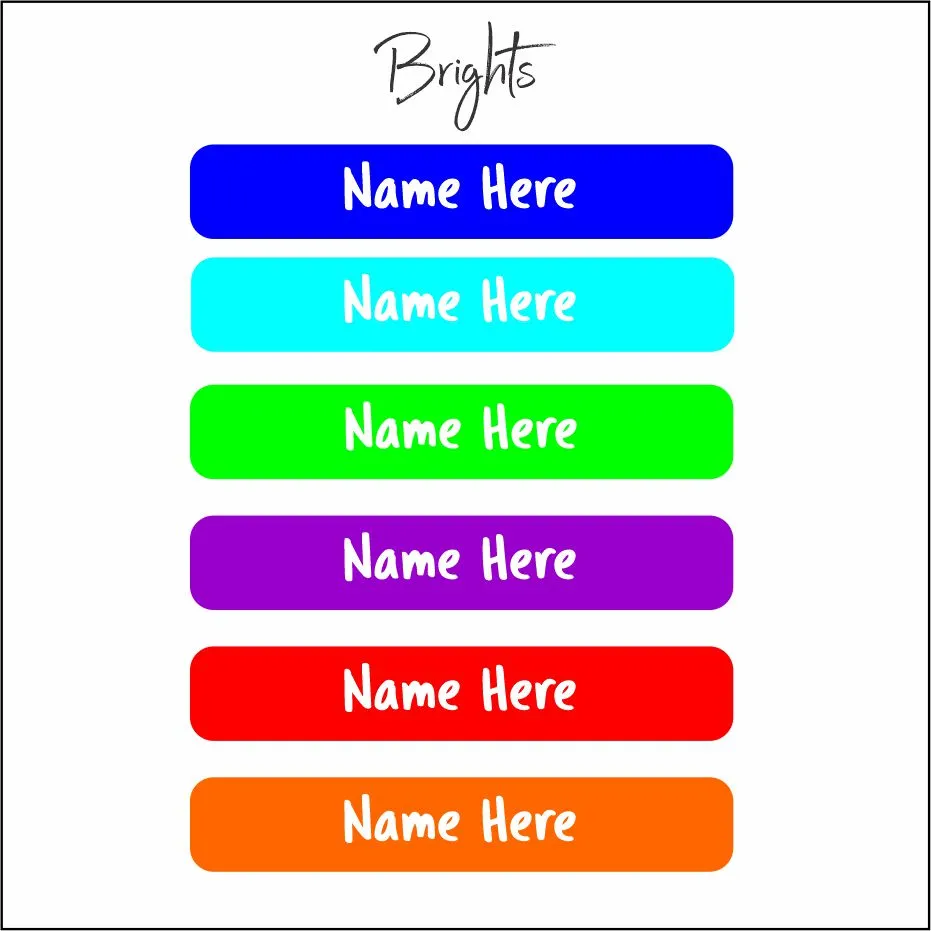 Name Label Waterproof Stickers - qty 48 - Medium 52mmx20mm