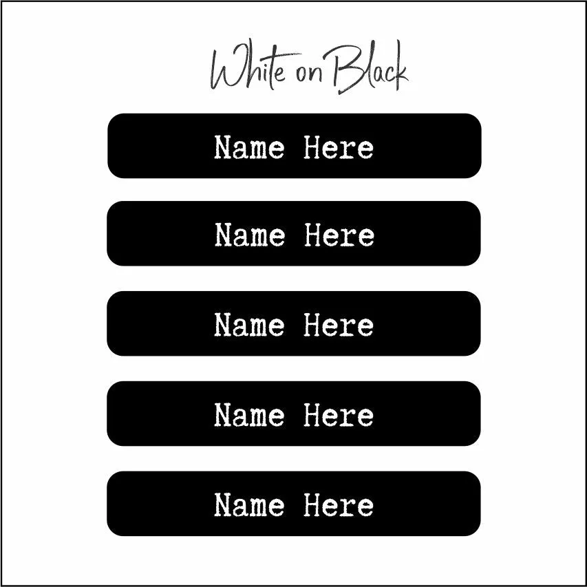 Name Label Waterproof Stickers - qty 48 - Medium 52mmx20mm