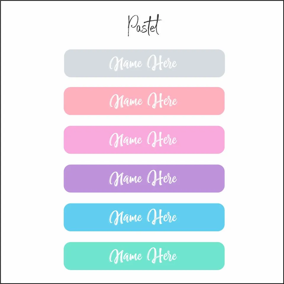 Name Label Waterproof Stickers - qty 48 - Medium 52mmx20mm