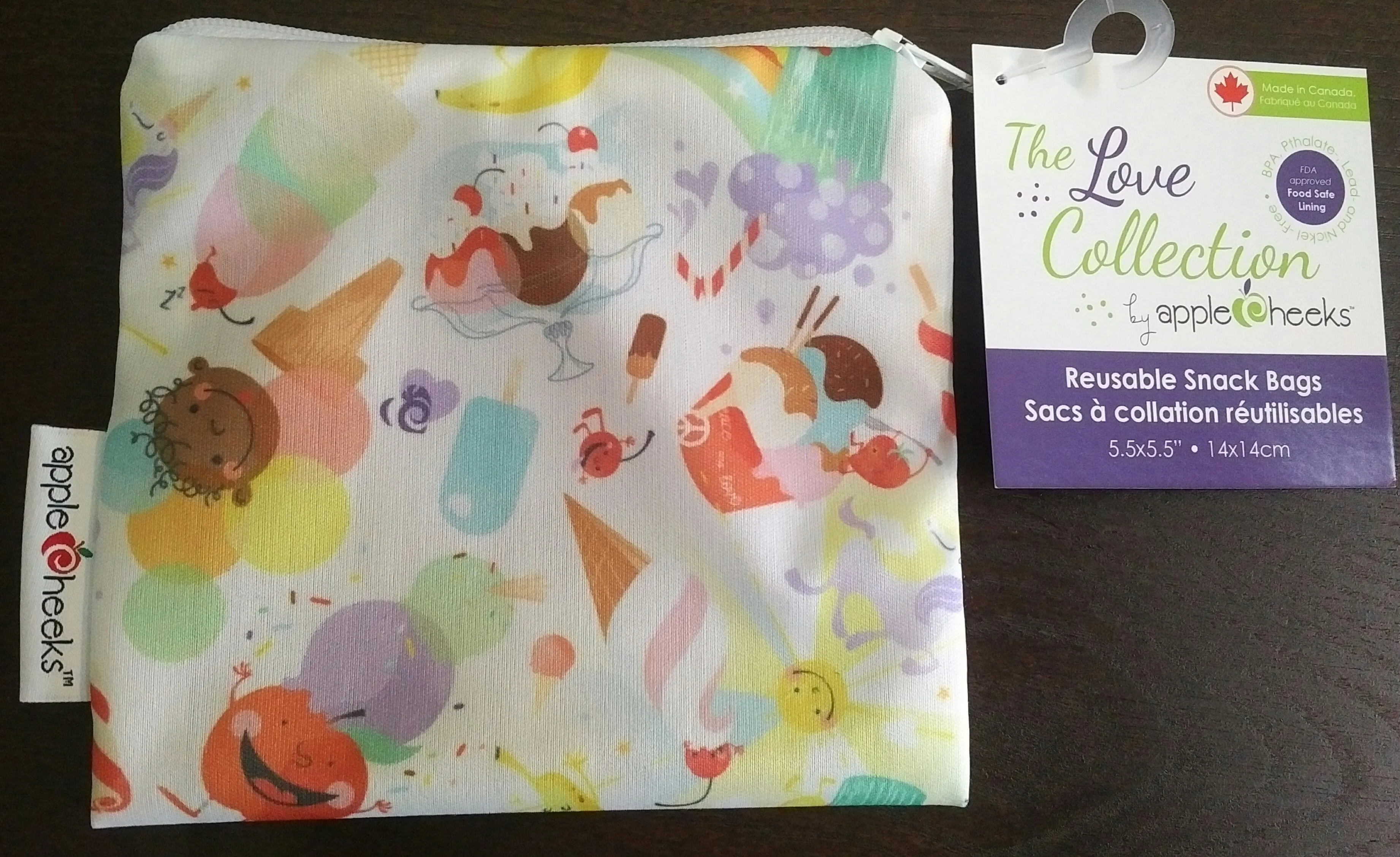 *New* AppleCheeks Mini-Mini Zippered Storage Sac