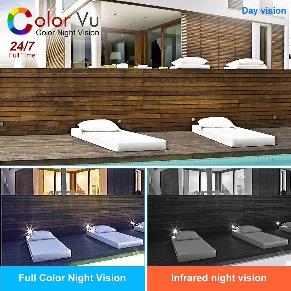 New Compatible for Hikvision 8MP POE IP Camera , 24/7 Full Time Color Night Vision,2.8mm Fixed Lens,Built-in Microphone,WDR,P67 Waterproof,Motion Detection(PG2387C) no instruction book can find easily online if needed