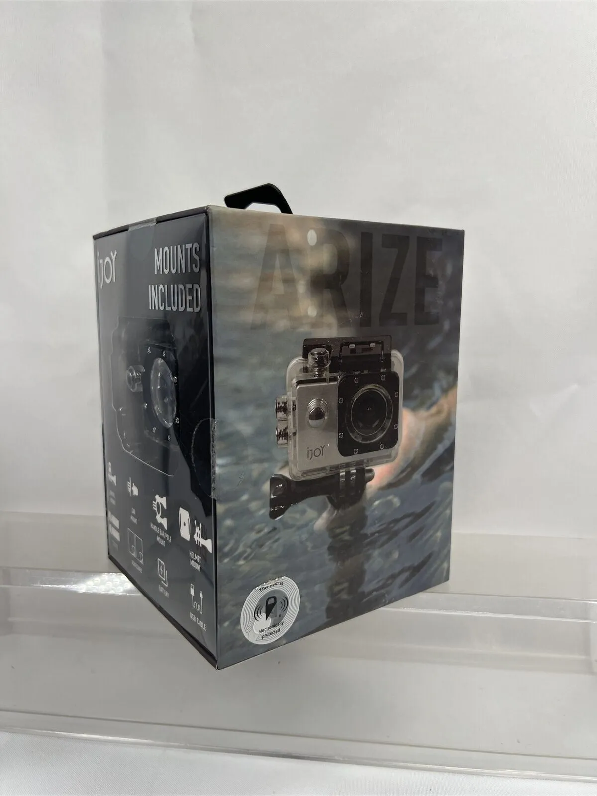 NEW  iJoy ARIZE Waterproof Action Camera, 1080p/720p/30fps, Rechargeable Battery