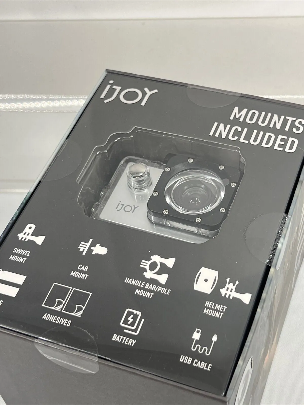 NEW  iJoy ARIZE Waterproof Action Camera, 1080p/720p/30fps, Rechargeable Battery