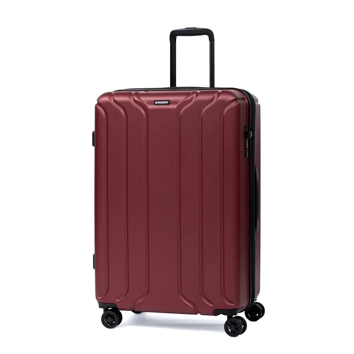 NEW YORK Luggage Expandable Spinner Wheels Hard Side Shell Travel Suitcase Set 3 Piece Lightweight, TSA Lock, Double USB Port   2 Packing Cubes (Burgundy, 3-Piece Set (20/24/28))