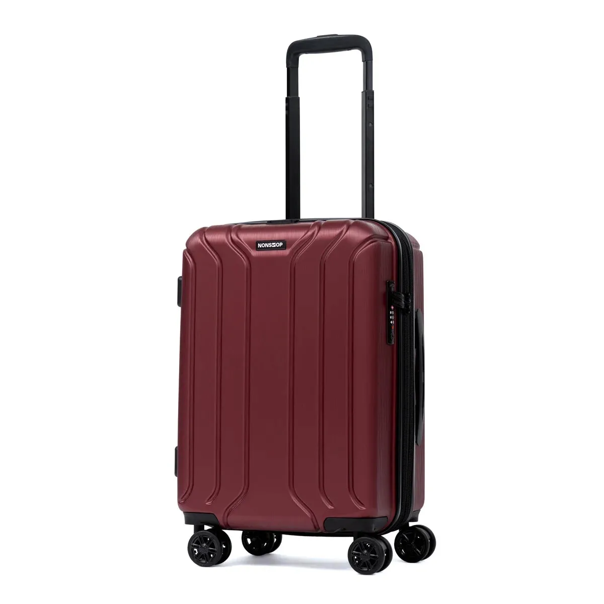 NEW YORK Luggage Expandable Spinner Wheels Hard Side Shell Travel Suitcase Set 3 Piece Lightweight, TSA Lock, Double USB Port   2 Packing Cubes (Burgundy, 3-Piece Set (20/24/28))