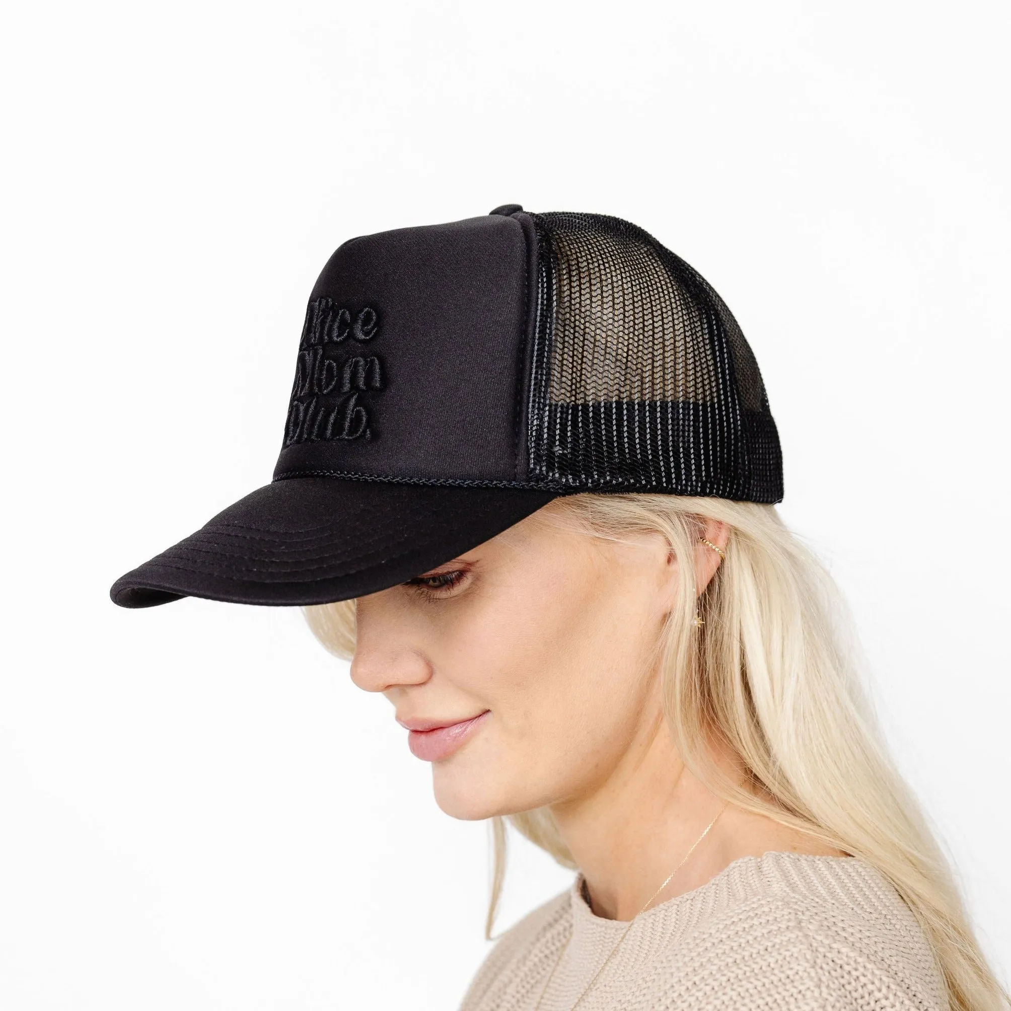 Nice Mom Trucker Hat | “Nice Mom Club” Black