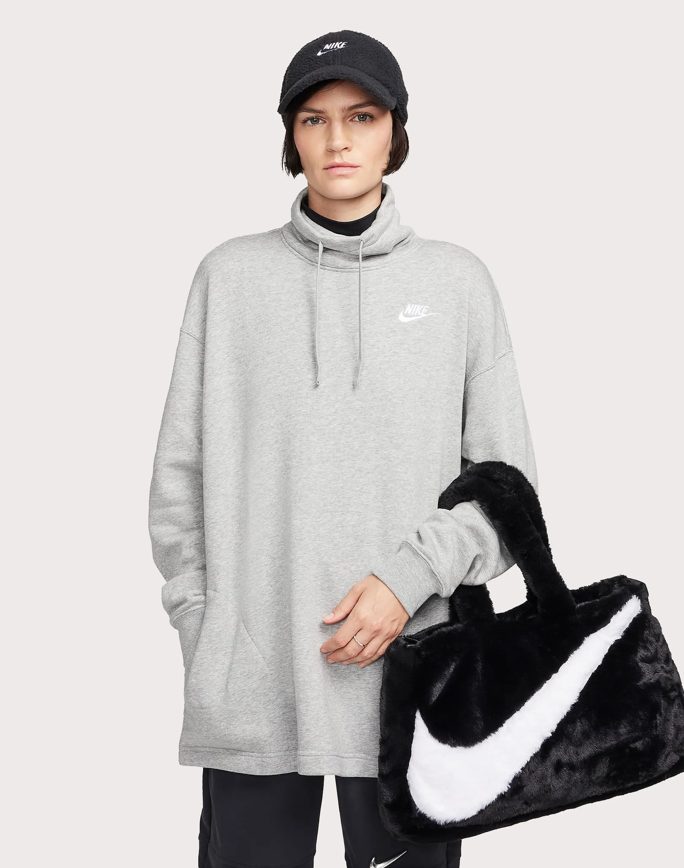Nike Faux Fur Tote Bag