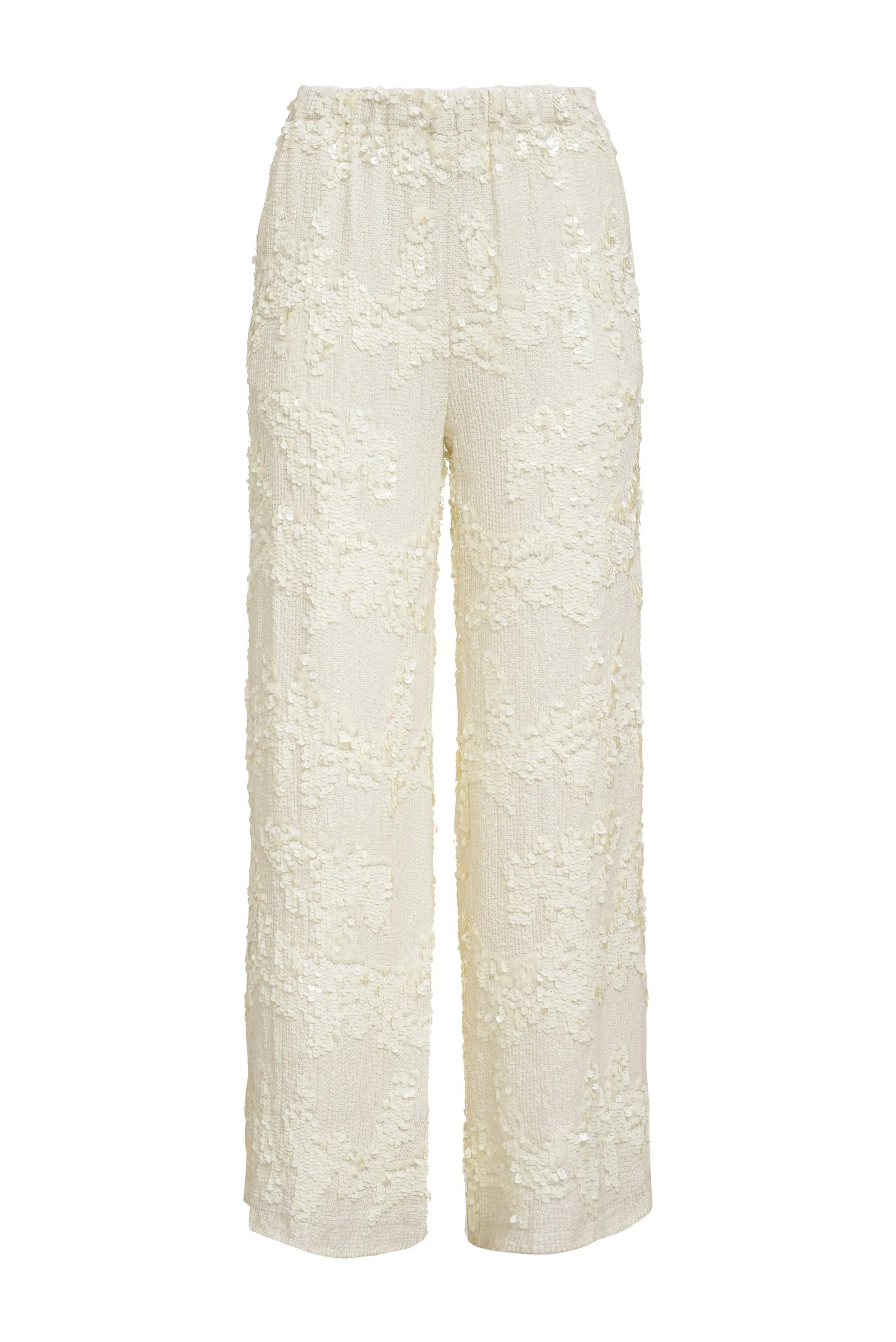 Now 60% OFF - Lexi Sequin Wide Leg Pant - Dove