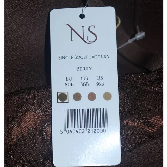 Nubian Skin Single Boost Lace Bra Size 36B NWT