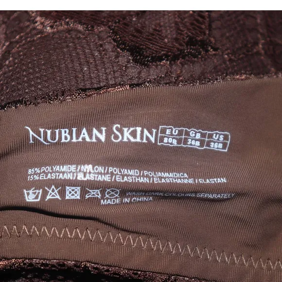 Nubian Skin Single Boost Lace Bra Size 36B NWT
