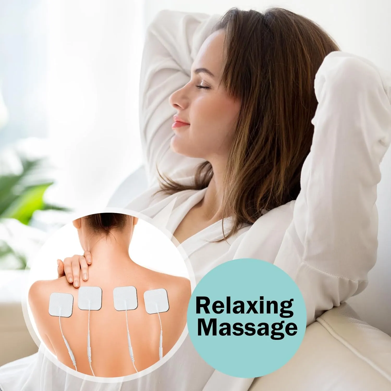 NURSAL 3-in-1 Tens Unit Muscle Stimulator Machine, Dual Channel Electronic Pulse Massager, Tens Ems Machine with 40 Intensities for Gradual Pain Relief Therapy