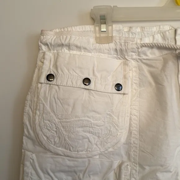 NWOT Free People White Cargo Shorts Size S