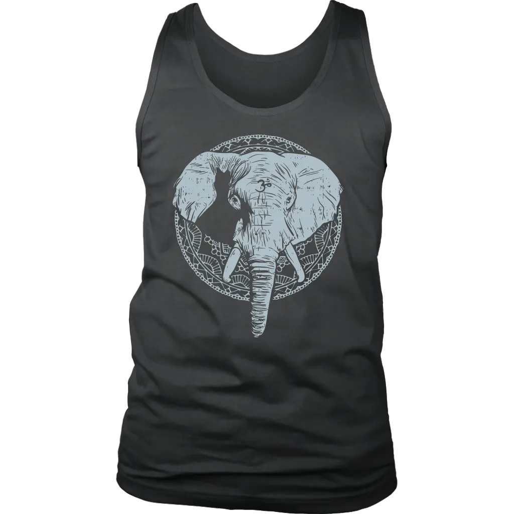 Om Elephant T-shirt, Elephant Mandala T-shirt, Yoga Gift, Meditation Shirt, Elephant T-shirt
