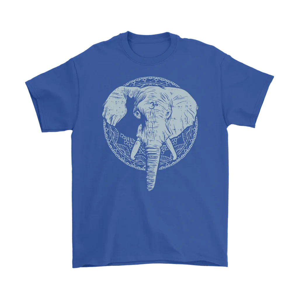 Om Elephant T-shirt, Elephant Mandala T-shirt, Yoga Gift, Meditation Shirt, Elephant T-shirt