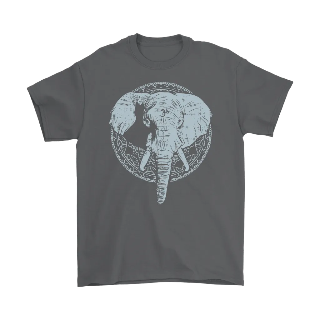 Om Elephant T-shirt, Elephant Mandala T-shirt, Yoga Gift, Meditation Shirt, Elephant T-shirt